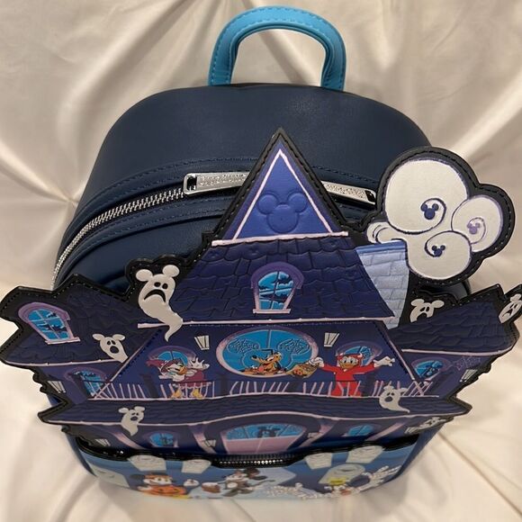 Loungefly X Disney Mickey and Friends Halloween Glow Haunted House Mini Backpack